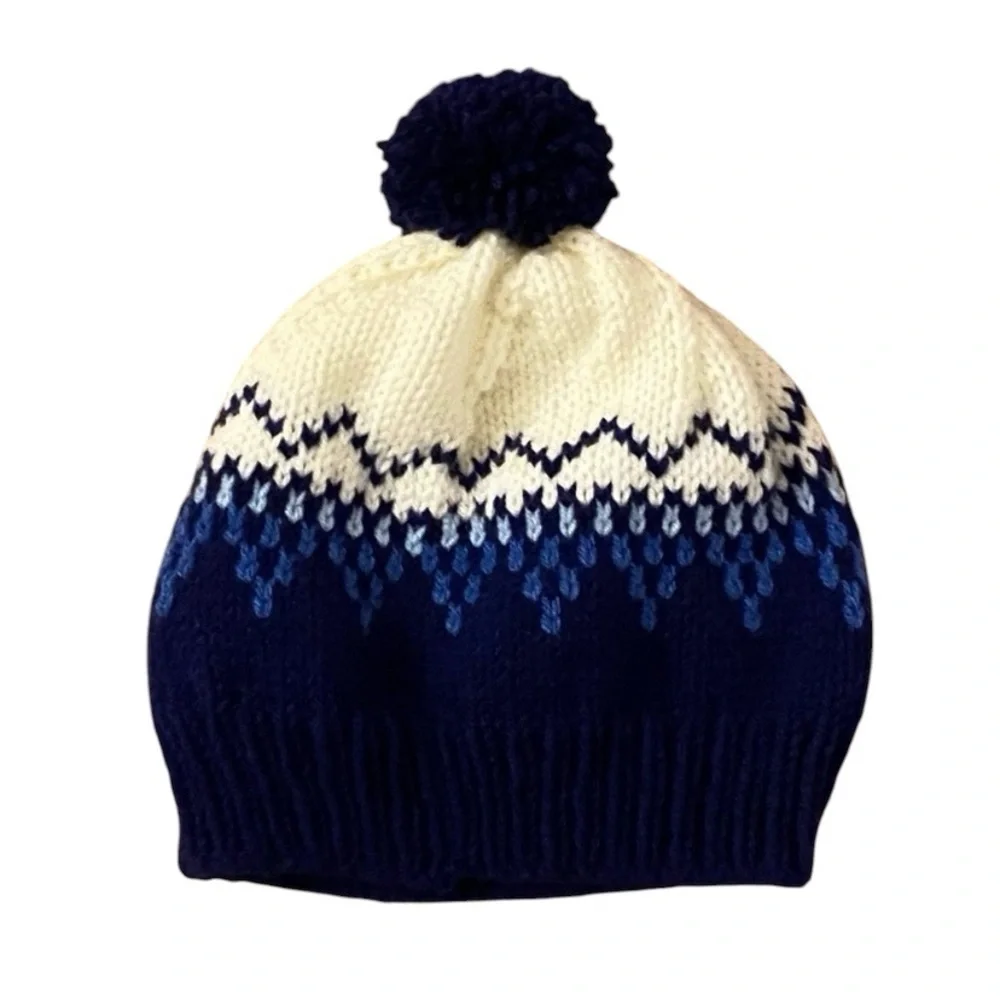 Hand Crafted women's winter Pom Pom hat one size